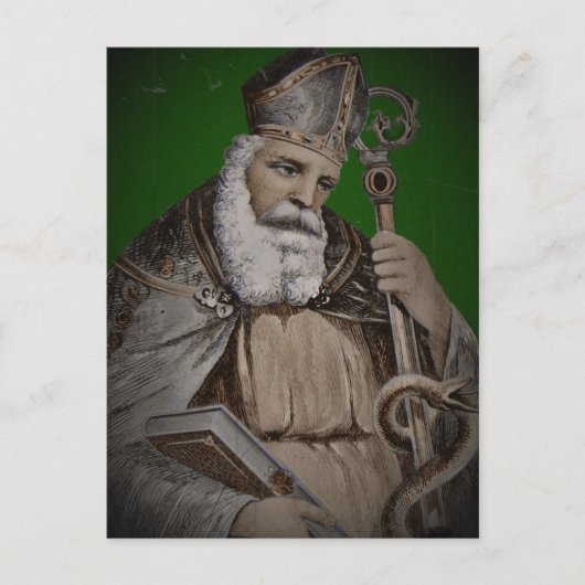 Patricks Bibel und Stab Postkarte (Vorderseite)