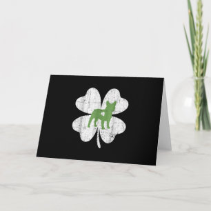Patricks Day Boston Terrier Dog Lover Shamrock Feiertagskarte