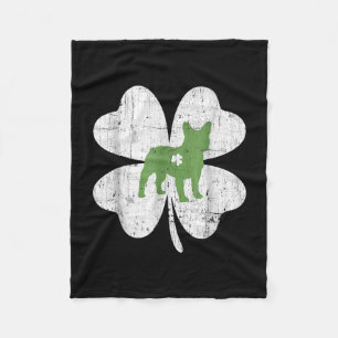 Patricks Day Boston Terrier Dog Lover Shamrock Fleecedecke
