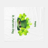 Patrick's Day Classic Fleecedecke (Vorderseite (Horizontal))