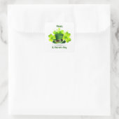 Patrick's Day Classic Quadratischer Aufkleber (Tasche)