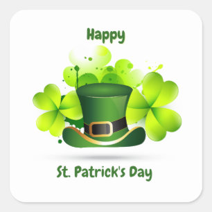 Patrick's Day Classic Quadratischer Aufkleber