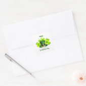 Patrick's Day Classic Quadratischer Aufkleber (Umschlag)