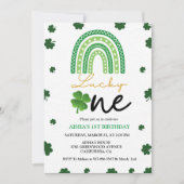 Patrick's Day First Birthday Party Glück Eins Part Einladung (Vorderseite)