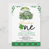 Patrick's Day First Birthday Party Glück Eins Part Einladung (Vorderseite)