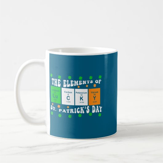 Patricks Day Funny Elements Of Lucky Periodic Tabl Kaffeetasse (Links)