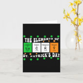 Patricks Day Funny Elements Of Lucky Periodic Tabl Karte (Gelbe Blume)