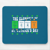 Patricks Day Funny Elements Of Lucky Periodic Tabl Mousepad (Vorne)