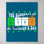 Patricks Day Funny Elements Of Lucky Periodic Tabl Poster (Vorne)