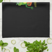 Patricks Day Funny Frog Kleeblatt Mushroom Cottage Geschirrtuch (Gefaltet)