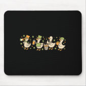 Patricks Day,funny Goose, Shamrock, Beer Gift Tee Mousepad (Vorne)