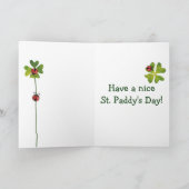 Patrick's Day Klee & Ladybugs Karte (Innenseite)