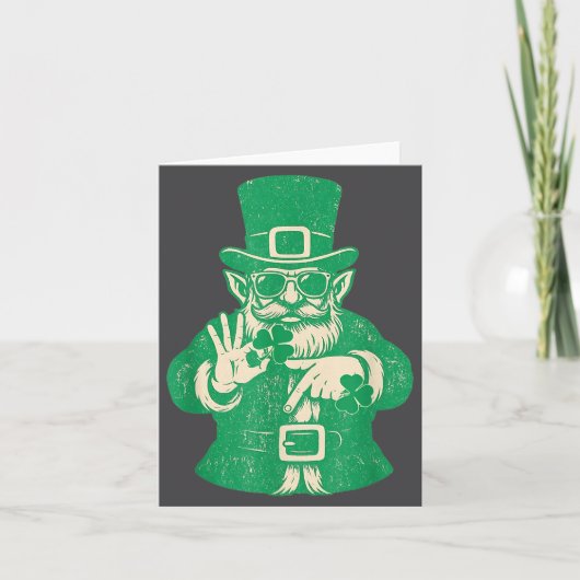 Patricks Day, Leprechauns Funny 6 Meme Gift Men, W Karte (Vorderseite)