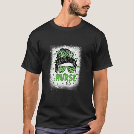 Patricks Day Nurse Messy T-Shirt (Vorderseite)