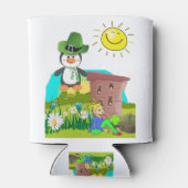 Patrick's Day Pinguin Leprechaun Dosenkühler (Rückseite)