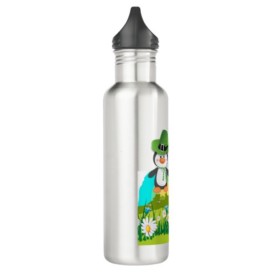 Patrick's Day Pinguin Leprechaun Edelstahlflasche (Links)