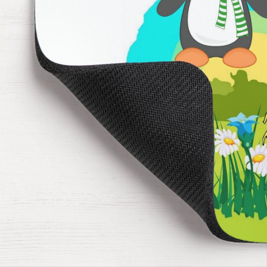 Patrick's Day Pinguin Leprechaun Mousepad (Ecke)