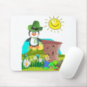 Patrick's Day Pinguin Leprechaun Mousepad (Mit Mouse)