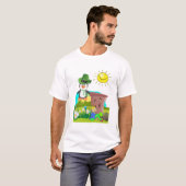 Patrick's Day Pinguin Leprechaun T-Shirt (Vorne ganz)