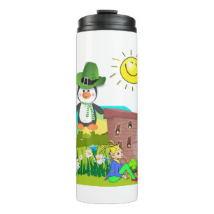 Patrick's Day Pinguin Leprechaun Thermosbecher