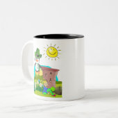 Patrick's Day Pinguin Leprechaun Zweifarbige Tasse (Vorderseite Links)