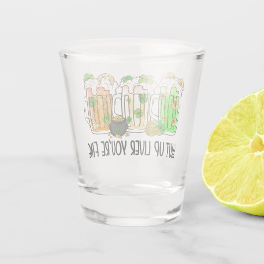 Patricks Day Spaß Schnapsglas (Rückseite)