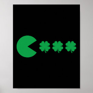 Patricks Day Videospiel Clover Funny Boys Girls Ki Poster