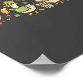 Patricks Tag, lustige Gans, Kleeblatt, Bier-Gesche Poster (Ecke)