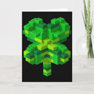 Patricks Tag Shamrocks Bausteine Blöcke Junge Karte