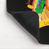 Patricks Vierblättriges Kleeblatt Leprechaun Leuke Mousepad (Ecke)