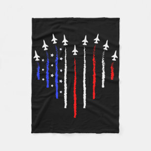 Patriot 4. Juli Kampfjets Flugzeug USA-Flagge Ki Fleecedecke