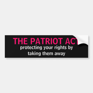 PATRIOT ACT AUTOAUFKLEBER