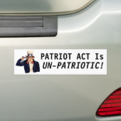 Patriot Act ist unpatriotisch! Autoaufkleber (Auf Auto)