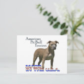 Patriot American Pit Bull Terrier (APBT) Postcard Postkarte (Stehend Vorderseite)