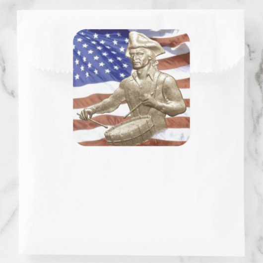 Patriot-Aufkleber Quadratischer Aufkleber (Tasche)