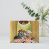 Patriot Bears Ring the Liberty Bell Postkarte (Stehend Vorderseite)