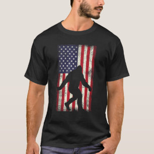 Patriot Bigfoot Sasquatch Liebe USA Flag 4 T-Shirt