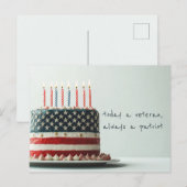 Patriot Birthday Cake Postkarte (Vorne/Hinten)