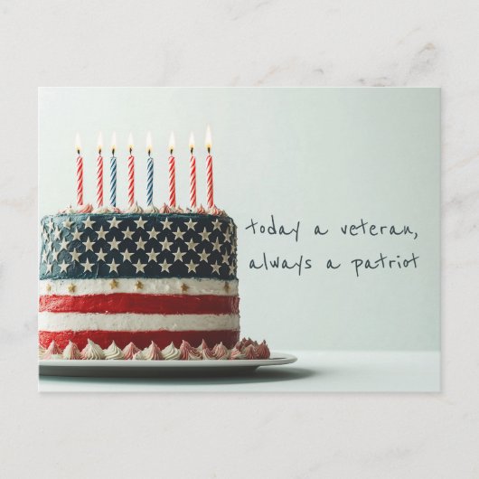Patriot Birthday Cake Postkarte (Vorderseite)