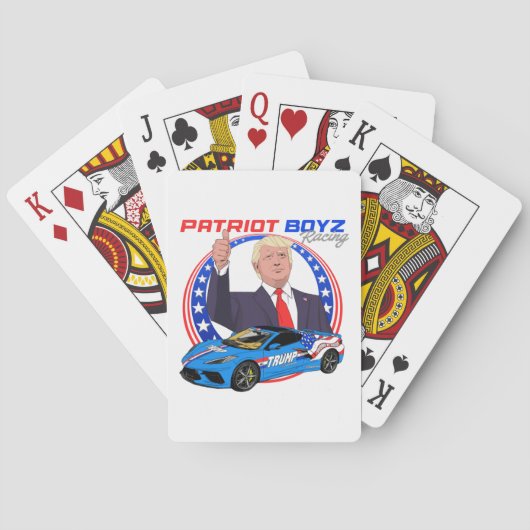 Patriot Boyz Racing und Trump Corvette Spielkarten (Rückseite)