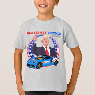 Patriot Boyz Racing w/Trump Corvette kids T - Shir T-Shirt