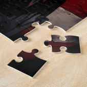 Patriot Bulldog mit amerikanischer Flagge 4. Juli Puzzle (Seite)