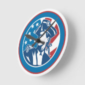 Patriot Clock Runde Wanduhr (Winkel)