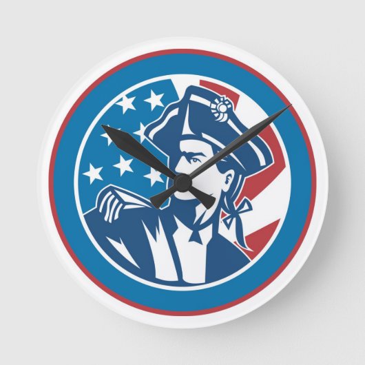 Patriot Clock Runde Wanduhr (Vorderseite)