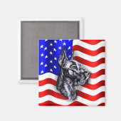 Patriot Dane Black Magnet (Vorderseite/Rückseite)
