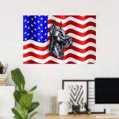 Patriot Dane Black Poster (Heimbüro)