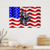 Patriot Dane Black Poster (Küche)