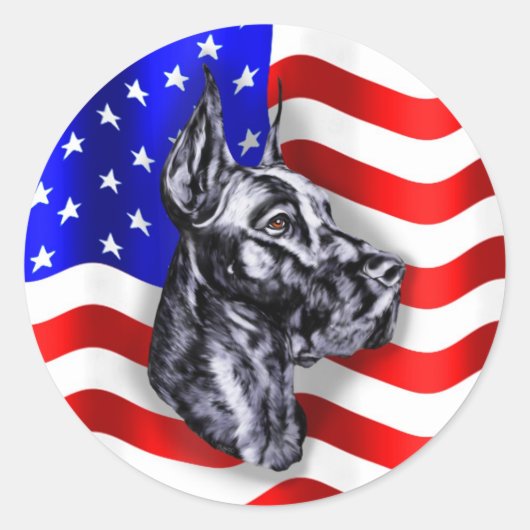 Patriot Dane Black Sticker (Vorderseite)