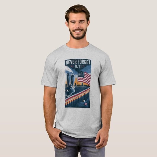 Patriot Day (Erinnerung am 11. September) T-Shirt (Vorne ganz)