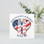 Patriot Day/Tag des Gedenkens Einladung (Stehend Vorderseite)
